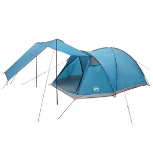 vidaXL H&uuml;tten-Zelt mit Dach Blau 6-Personen Polyester und Stahl