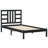 vidaXL Massivholzbett Schwarz 100x200 cm