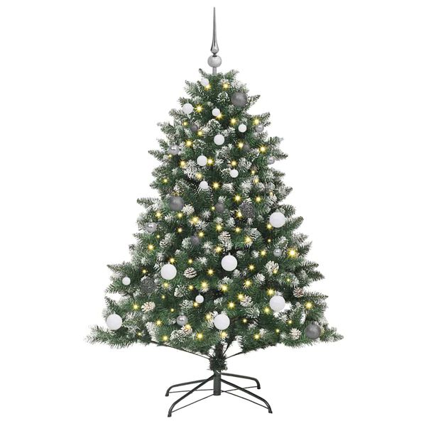 vidaXL K&uuml;nstlicher Weihnachtsbaum mit 150 LEDs mit St&auml;nder Gr&uuml;n 150 cm