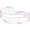 vidaXL Boxspringbett mit Matratze & LED Hellgrau 120x200 cm Stoff