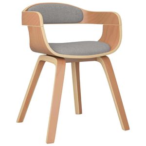 vidaXL Esszimmerstuhl Taupe Bugholz und Stoff