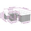 vidaXL Garten-Sofa-Set mit Speicher 9 pcs Schwarz Poly Rattan