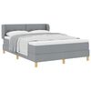vidaXL Boxspringbett mit Matratze Hellgrau 140 x 200 cm Stoff