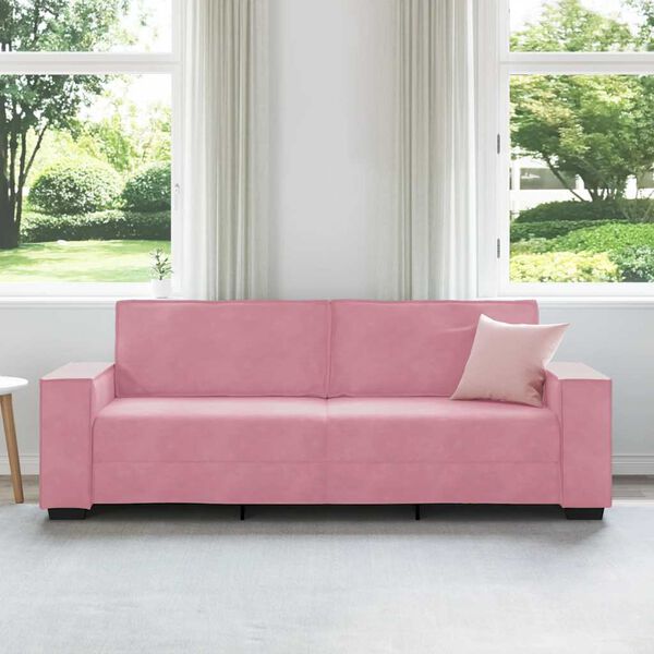 vidaXL 3-Sitzer-Sofa Rosa 180 cm Samt