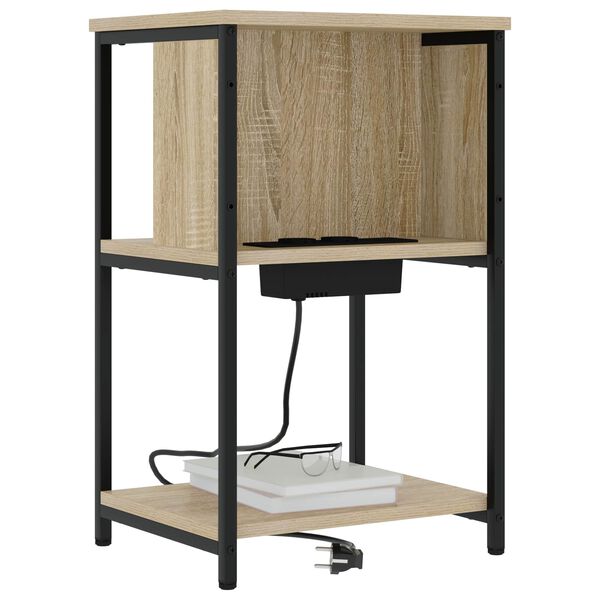 vidaXL Nachttisch Sonoma-Eiche 38 x 31 x 61 cm Holzwerkstoff