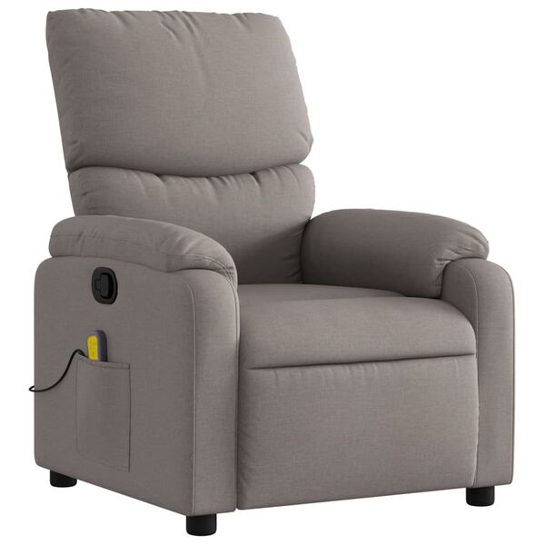 vidaXL Massagesessel Taupe Stoff