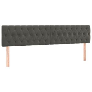 vidaXL Kopfteile Dunkelgrau 180x7x78/88 cm Samt