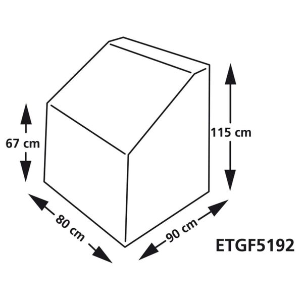 Eurotrail Schutzh&uuml;lle f&uuml;r Lounge-Sessel 80x90x115/67 cm Grau