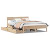 vidaXL Massivholzbett ohne Matratze 135x190 cm Kiefernholz