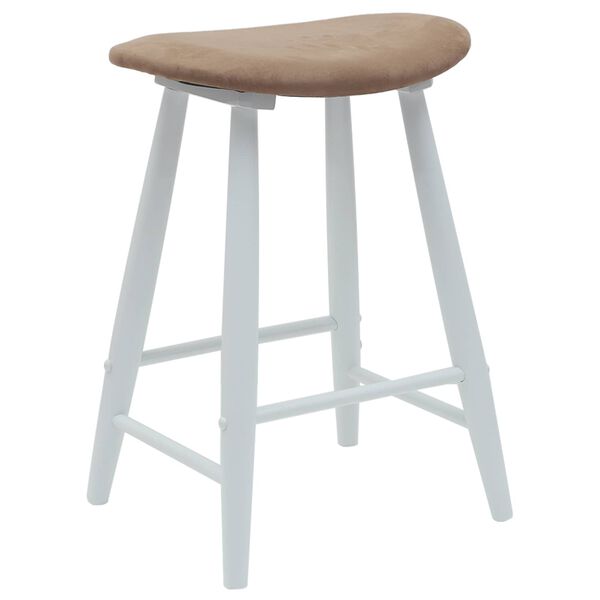 vidaXL Esszimmerst&uuml;hle 2 pcs Wei&szlig; 46 x 37 x 63 cm Massives Gummiholz