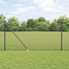 vidaXL Zaunpfosten Grau 10 x 1,4 m (12 x 12 mm Maschen) Stahl und PVC