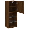 vidaXL TV-Schrank mit LED-Leuchten Braun Eichen-Optik 40,5x30x102 cm