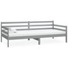 vidaXL Tagesbett mit Matratze 90x200 cm Grau Kiefer Massivholz