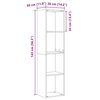 vidaXL B&uuml;cherregal/TV-Schrank Altholz-Optik 36x30x143 cm Holzwerkstoff