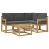 vidaXL Outdoor-Sofagarnitur 5 stk. Wei&szlig; und Anthrazit