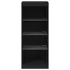 vidaXL Sideboard mit LED-Leuchten Schwarz 41x37x100 cm