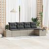 vidaXL Sofa Set mit Kissen 6 pcs Poly-Rattan