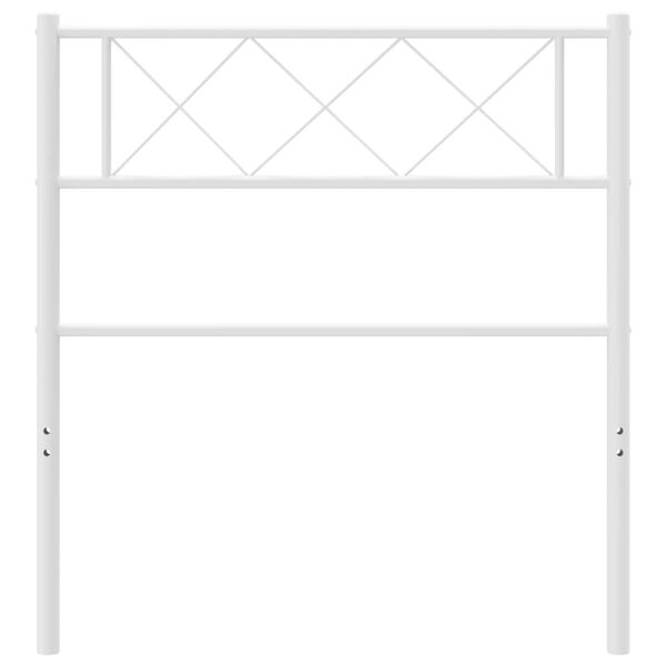 vidaXL Ersatz-Kopfteil Metall Wei&szlig; 90 cm