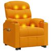 vidaXL Massagesessel mit Aufstehhilfe Dunkelgelb Stoff