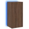 vidaXL TV-Wandschrank mit LED-Leuchten Braun Eichen-Optik 40,5x35x80cm