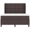 vidaXL Boxspringbett mit Matratze Dunkelbraun 140 x 190 cm Stoff