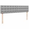 vidaXL Ottoman-Bett mit Matratze Hellgrau 180x200 cm Stoff