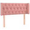 vidaXL LED Kopfteil Rosa 103x16x78/88 cm Samt