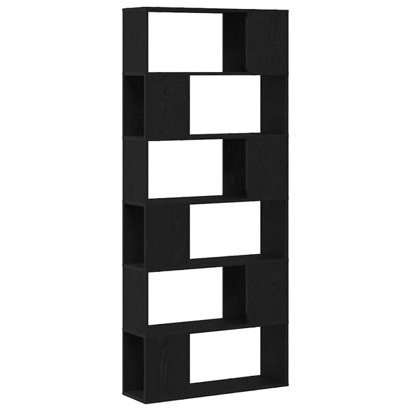 vidaXL TV-Schrankset Schwarz 80 x 24 x 186 cm Holzwerkstoff