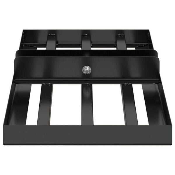 vidaXL Ersatzkopf für Gartenebene Schwarz Pulverbeschichteter Stahl