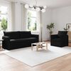 vidaXL Sofa 2 pcs Schwarz