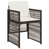 vidaXL 13-tlg. Garten-Essgruppe mit Kissen Braun Poly Rattan
