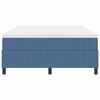 vidaXL Boxspringbett Blau und Weiß 203 x 140 x 60 cm Cordstoff