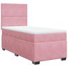 vidaXL Boxspringbett mit Matratze Rosa 90x200 cm Samt