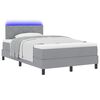 vidaXL Boxspringbett mit Matratze Hellgrau 120 x 190 cm Stoff