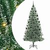 vidaXL Künstlicher Weihnachtsbaum beschneit mit LED Licht 210 cm