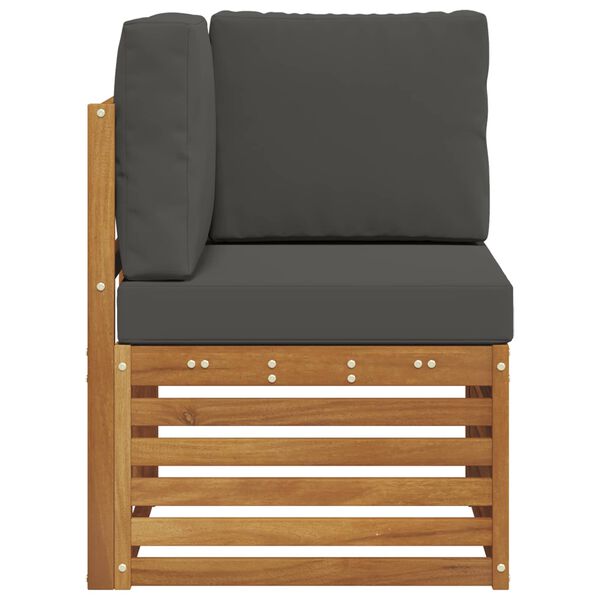 vidaXL Outdoor Ecksofa Massivholz Akazie Natur