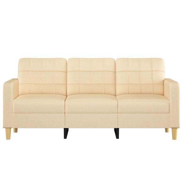 vidaXL 3-Sitzer-Sofa Creme 180 cm Stoff