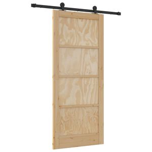 vidaXL Schiebet&uuml;r ORKDAL Natur 86 x 198,5 cm Massives Kiefernholz