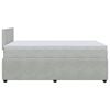 vidaXL Boxspringbett mit Matratze Hellgrau 120x200 cm Samt