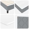 vidaXL Boxspringbett mit Matratze mit LED Hellgrau 200 x 200 cm Stoff