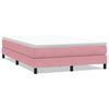 vidaXL Boxspringbett ohne Matratze Rosa 140x220 cm Samt