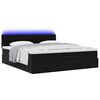 vidaXL Ottoman-Bett mit Matratzen & LEDs Schwarz 200x200 cm Samt