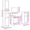 vidaXL 4-tlg. Badm&ouml;bel-Set Altholz-Optik Holzwerkstoff