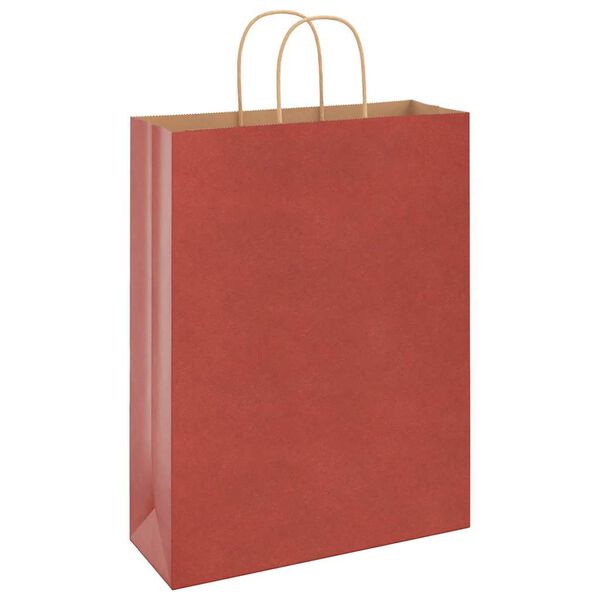 vidaXL Papiertragetaschen 50 Stk. mit Henkeln Rot 32x12x42 cm