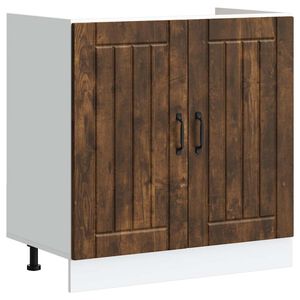vidaXL Sp&uuml;lenunterschrank Lucca R&auml;uchereiche Holzwerkstoff