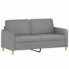 vidaXL 2-Sitzer-Sofa mit Kissen Dunkelgrau 140 cm Stoff