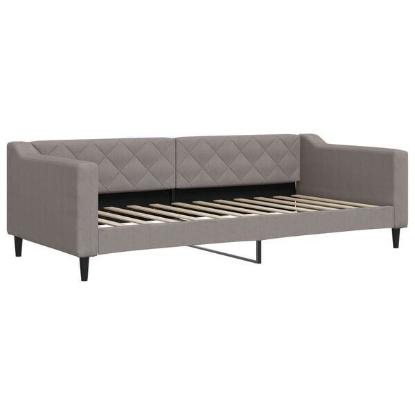 vidaXL Tagesbett Ausziehbar Taupe 90x200 cm Stoff
