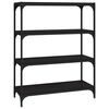 vidaXL B&uuml;cherregal Schwarz 80x33x100 cm Holzwerkstoff und Stahl
