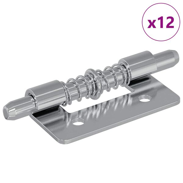 vidaXL Riegel 12 pcs Silber 46 x 17 x 1,2 mm Stahl