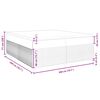 vidaXL Boxspringbett mit Matratze Dunkelbraun 200x200 cm Stoff